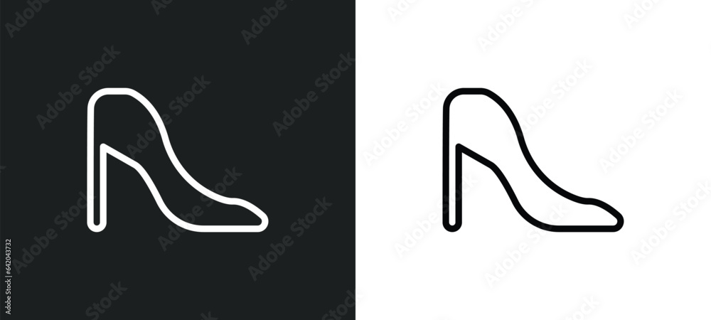 high heel icon isolated in white and black colors. high heel outline vector icon from brazilia collection for web, mobile apps and ui. high heel icon isolated in white and black colors. high heel outline vector icon from brazilia collection for web, mobile apps and ui.