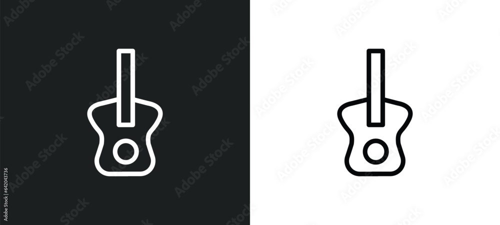 guitar icon isolated in white and black colors. guitar outline vector icon from brazilia collection for web, mobile apps and ui. guitar icon isolated in white and black colors. guitar outline vector icon from brazilia collection for web, mobile apps and ui.