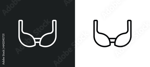 bra icon isolated in white and black colors. bra outline vector icon from brazilia collection for web, mobile apps and ui.