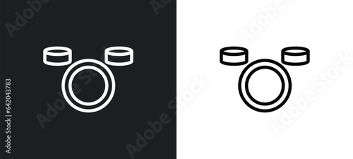 drum icon isolated in white and black colors. drum outline vector icon from brazilia collection for web, mobile apps and ui.