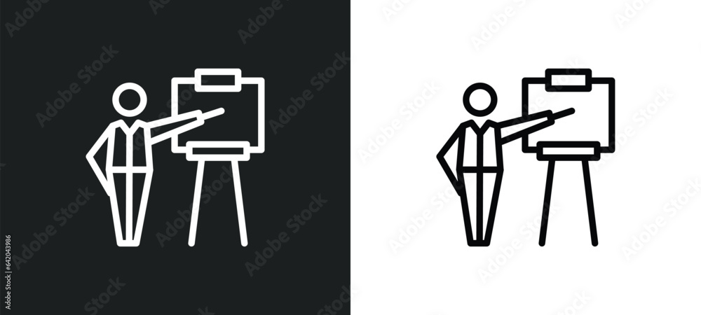 graphic panel and man icon isolated in white and black colors. graphic panel and man outline vector icon from business collection for web, mobile apps ui. graphic panel and man icon isolated in white and black colors. graphic panel and man outline vector icon from business collection for web, mobile apps ui.