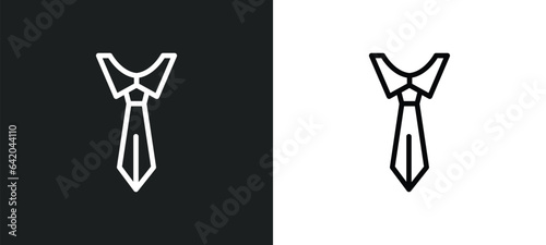 black tie icon isolated in white and black colors. black tie outline vector icon from business collection for web, mobile apps and ui.