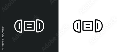car alternator icon isolated in white and black colors. car alternator outline vector icon from car parts collection for web, mobile apps and ui.