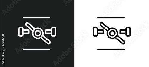 car choke icon isolated in white and black colors. car choke outline vector icon from car parts collection for web, mobile apps and ui.