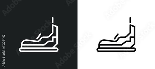 car bumper icon isolated in white and black colors. car bumper outline vector icon from car parts collection for web, mobile apps and ui.
