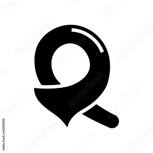 curly tail pig glyph icon vector. curly tail pig sign. isolated symbol illustration