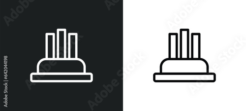 car distributor cap icon isolated in white and black colors. car distributor cap outline vector icon from car parts collection for web, mobile apps and ui.