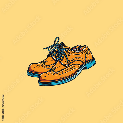 brogues vector clip art illustration