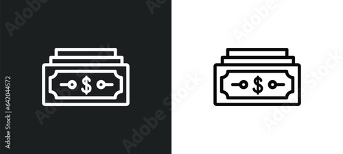 american dollar icon isolated in white and black colors. american dollar outline vector icon from commerce collection for web, mobile apps and ui.