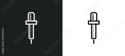 iron soldering icon isolated in white and black colors. iron soldering outline vector icon from construction and tools collection for web, mobile apps and ui.