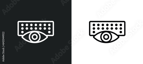 keylogger icon isolated in white and black colors. keylogger outline vector icon from cyber collection for web, mobile apps and ui.