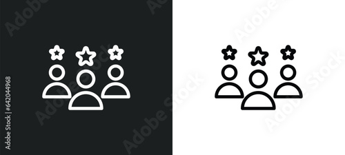 customer review icon isolated in white and black colors. customer review outline vector icon from e commerce and payment collection for web, mobile apps and ui.