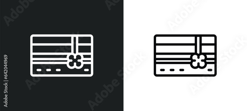 gift card icon isolated in white and black colors. gift card outline vector icon from e commerce and payment collection for web, mobile apps and ui.