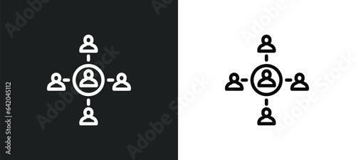 sociology icon isolated in white and black colors. sociology outline vector icon from e learning and education collection for web, mobile apps and ui.