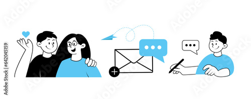 Online social media communication and date app