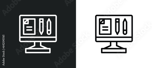 sheet icon isolated in white and black colors. sheet outline vector icon from e learning collection for web, mobile apps and ui.