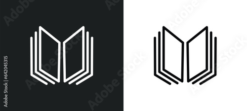 reading an open book icon isolated in white and black colors. reading an open book outline vector icon from education collection for web, mobile apps and ui.