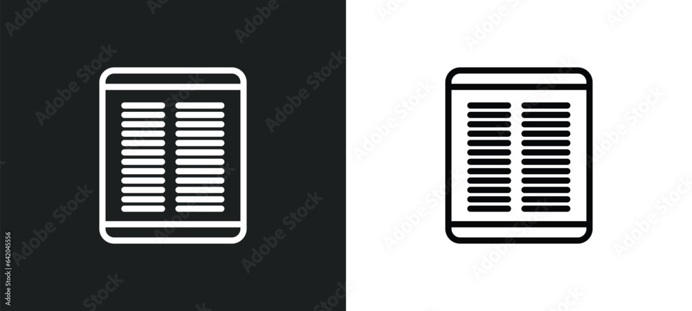tactile tablet icon isolated in white and black colors. tactile tablet outline vector icon from education collection for web, mobile apps and ui. tactile tablet icon isolated in white and black colors. tactile tablet outline vector icon from education collection for web, mobile apps and ui.