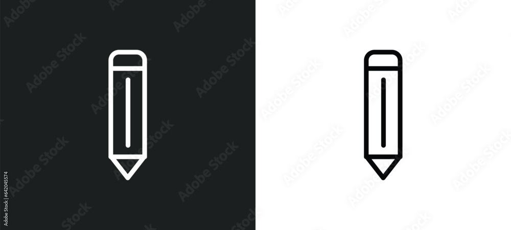 geometric pencil icon isolated in white and black colors. geometric pencil outline vector icon from education collection for web, mobile apps and ui. geometric pencil icon isolated in white and black colors. geometric pencil outline vector icon from education collection for web, mobile apps and ui.