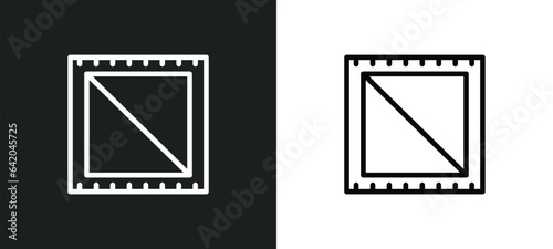 square icon isolated in white and black colors. square outline vector icon from education collection for web, mobile apps and ui.