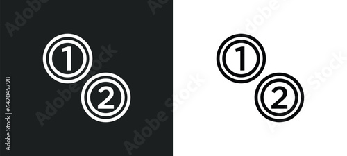 numbers icon isolated in white and black colors. numbers outline vector icon from education collection for web, mobile apps and ui.