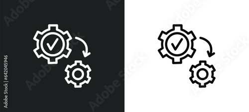 execution icon isolated in white and black colors. execution outline vector icon from marketing collection for web, mobile apps and ui.