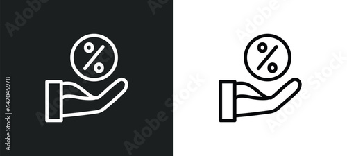commission icon isolated in white and black colors. commission outline vector icon from marketing collection for web, mobile apps and ui.