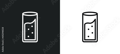 cup of water icon isolated in white and black colors. cup of water outline vector icon from measurement collection for web, mobile apps and ui.