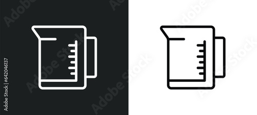 water scale icon isolated in white and black colors. water scale outline vector icon from measurement collection for web, mobile apps and ui.