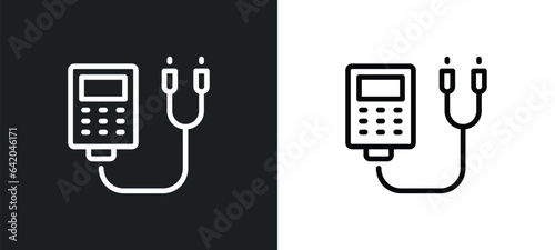 nanometer icon isolated in white and black colors. nanometer outline vector icon from measurement collection for web, mobile apps and ui.