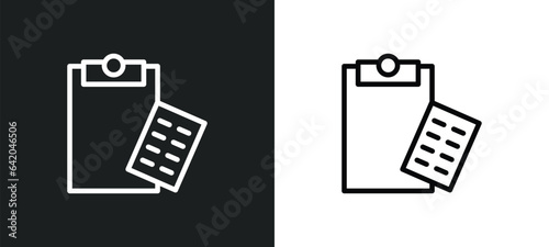 prescription icon isolated in white and black colors. prescription outline vector icon from medical collection for web, mobile apps and ui.