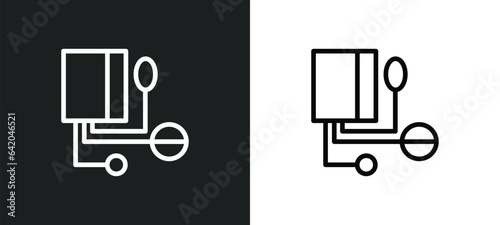 blood pressure icon isolated in white and black colors. blood pressure outline vector icon from medical collection for web, mobile apps and ui.