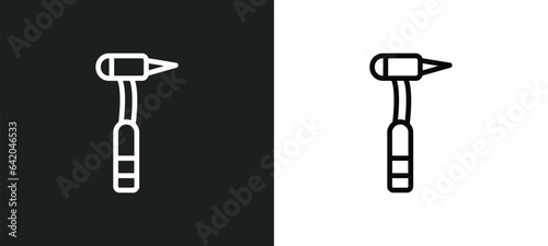 otoscope icon isolated in white and black colors. otoscope outline vector icon from medical collection for web, mobile apps and ui.