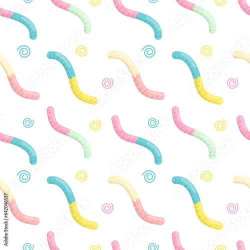 Vector pattern with gummy worms