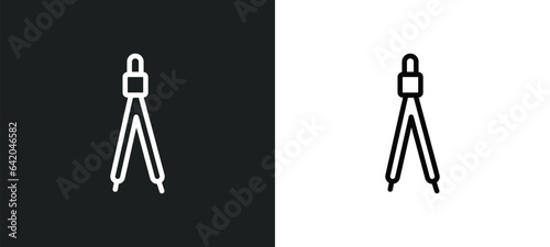 school compass icon isolated in white and black colors. school compass outline vector icon from miscellaneous collection for web, mobile apps and ui.