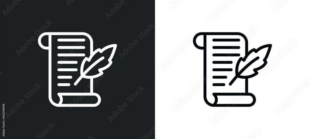 poetry icon isolated in white and black colors. poetry outline vector icon from museum collection for web, mobile apps and ui. poetry icon isolated in white and black colors. poetry outline vector icon from museum collection for web, mobile apps and ui.