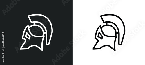 roman or greek helmet icon isolated in white and black colors. roman or greek helmet outline vector icon from museum collection for web, mobile apps and ui.