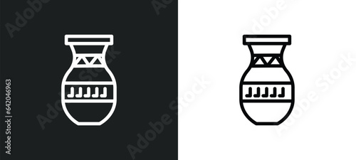 ceramic icon isolated in white and black colors. ceramic outline vector icon from museum collection for web, mobile apps and ui.