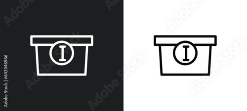 information desk icon isolated in white and black colors. information desk outline vector icon from museum collection for web, mobile apps and ui.