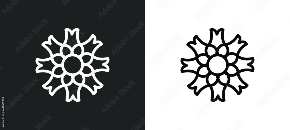nymphea icon isolated in white and black colors. nymphea outline vector icon from nature collection for web, mobile apps and ui. nymphea icon isolated in white and black colors. nymphea outline vector icon from nature collection for web, mobile apps and ui.