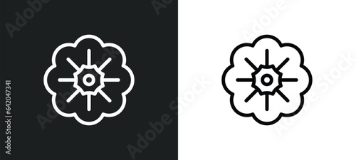 geranium icon isolated in white and black colors. geranium outline vector icon from nature collection for web, mobile apps and ui.