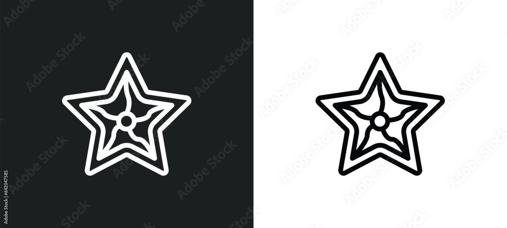 big starfish icon isolated in white and black colors. big starfish outline vector icon from nautical collection for web, mobile apps and ui. big starfish icon isolated in white and black colors. big starfish outline vector icon from nautical collection for web, mobile apps and ui.