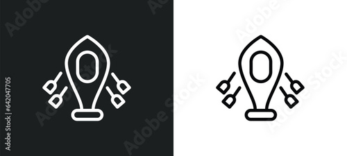 rubber raft icon isolated in white and black colors. rubber raft outline vector icon from nautical collection for web, mobile apps and ui.
