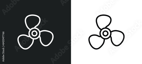 boat screw icon isolated in white and black colors. boat screw outline vector icon from nautical collection for web, mobile apps and ui.