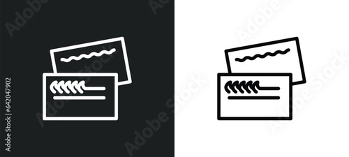 sea business card icon isolated in white and black colors. sea business card outline vector icon from other collection for web, mobile apps and ui.