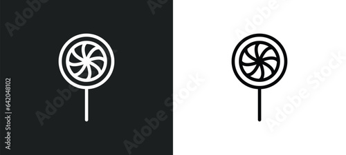 candy paper icon isolated in white and black colors. candy paper outline vector icon from party collection for web, mobile apps and ui.