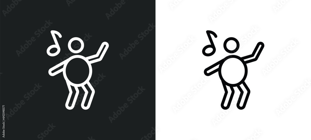 Fototapeta premium carol icon isolated in white and black colors. carol outline vector icon from people collection for web, mobile apps and ui.