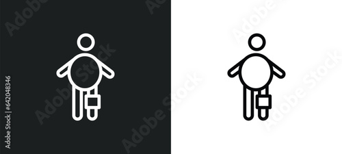 articulation icon isolated in white and black colors. articulation outline vector icon from people collection for web, mobile apps and ui.