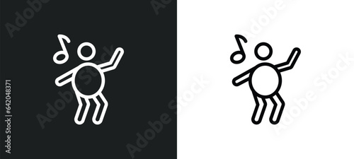 carol icon isolated in white and black colors. carol outline vector icon from people collection for web, mobile apps and ui.