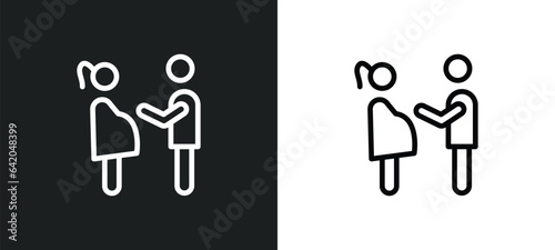 gynecologist icon isolated in white and black colors. gynecologist outline vector icon from people collection for web, mobile apps and ui.
